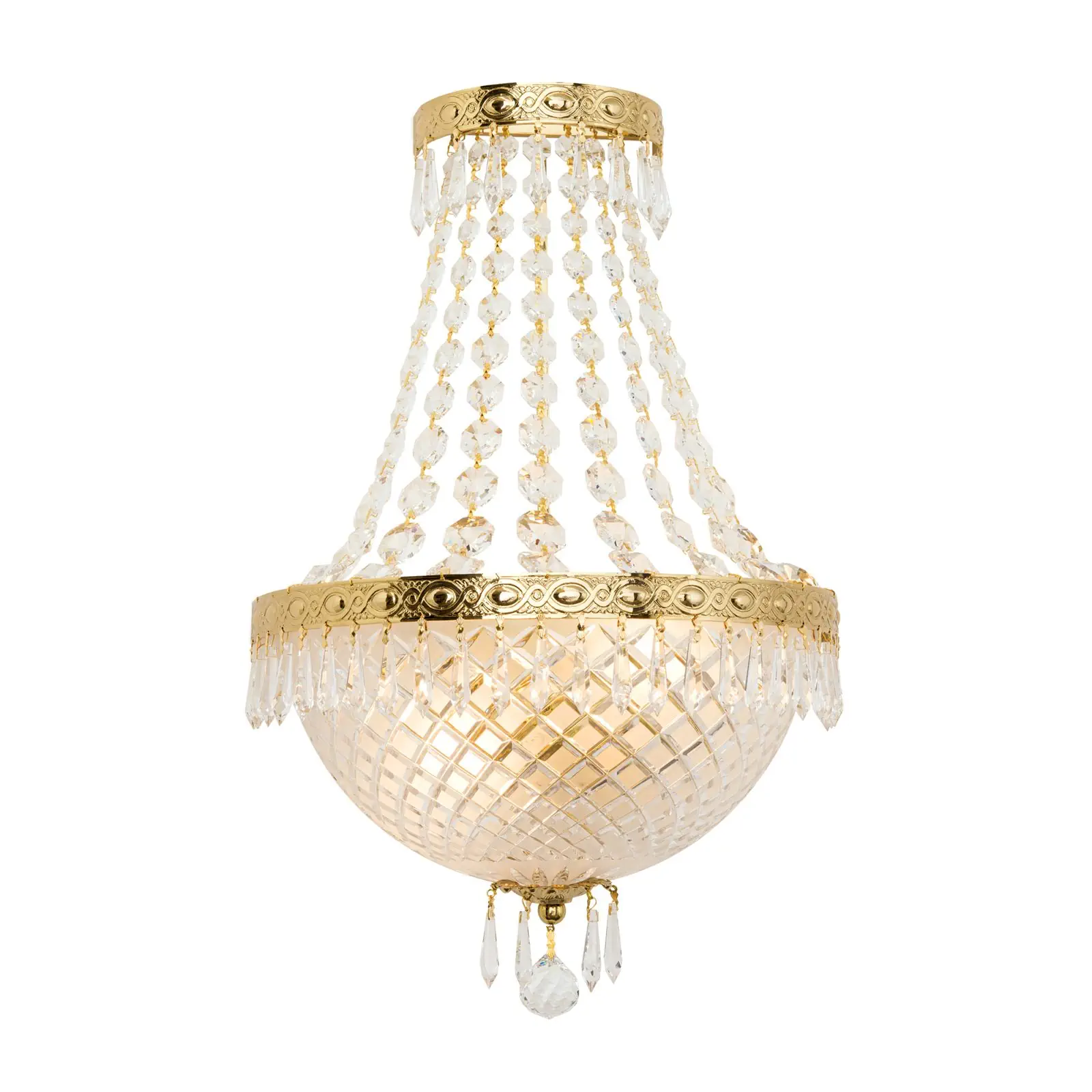 Zidna lampa EMPIRE CRYSTAL, 2 izvora svetla, zlatna - 4