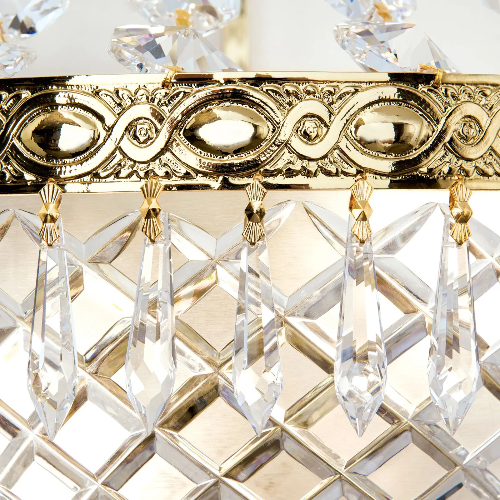 Zidna lampa EMPIRE CRYSTAL, 2 izvora svetla, zlatna - 5