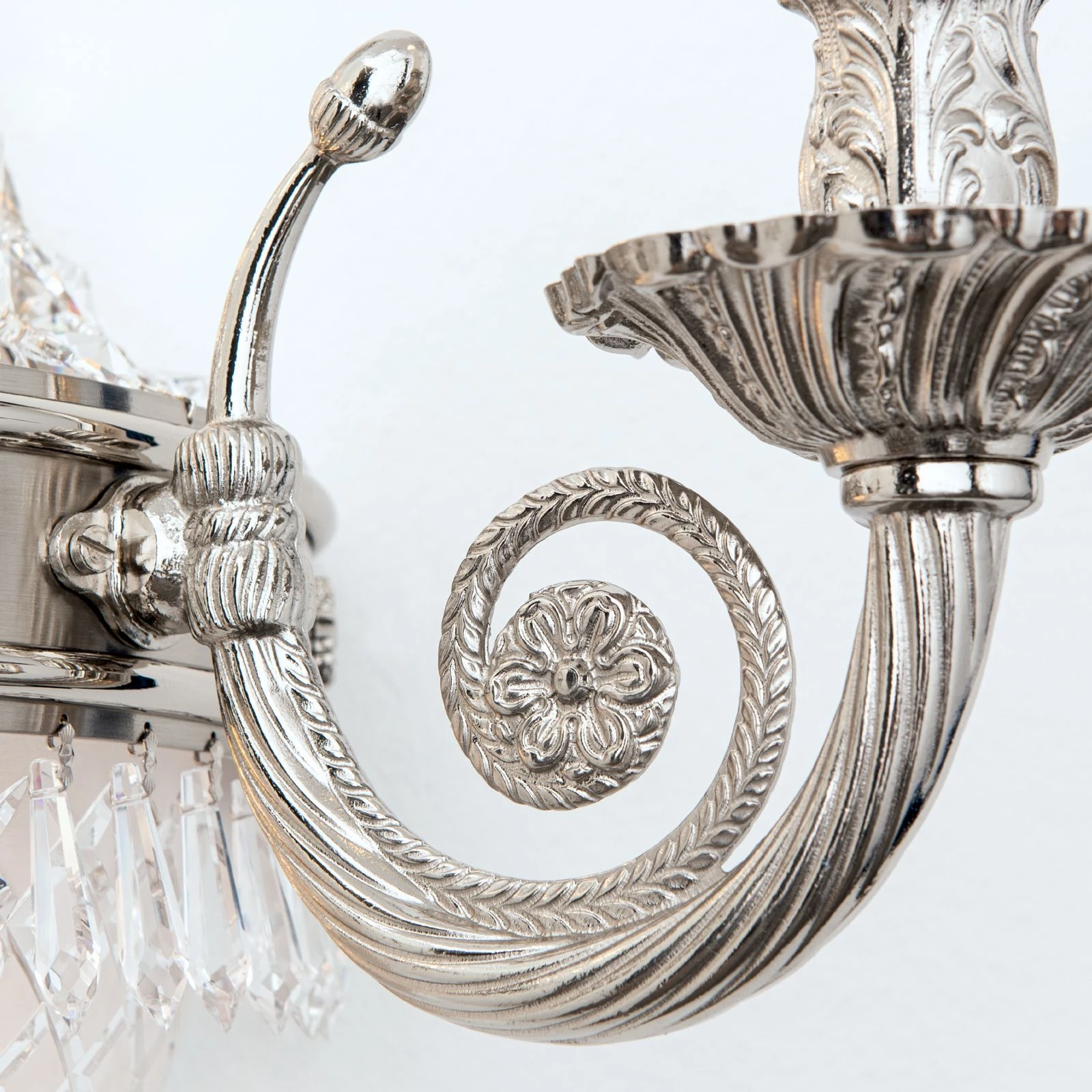 Zidna lampa EMPIRE CRYSTAL, 5 izvora svetla, antik srebro - 5