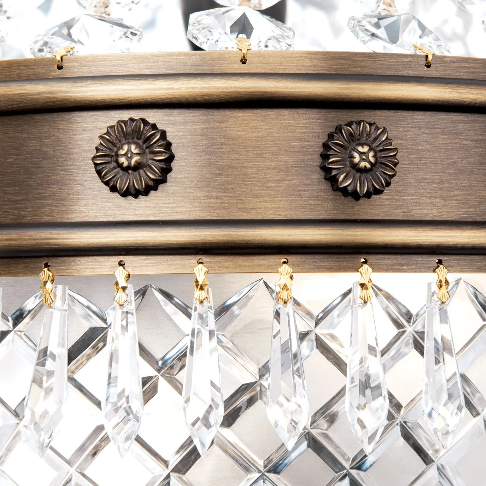 Zidna lampa EMPIRE CRYSTAL, 5 izvora svetla, antik mesing - 5