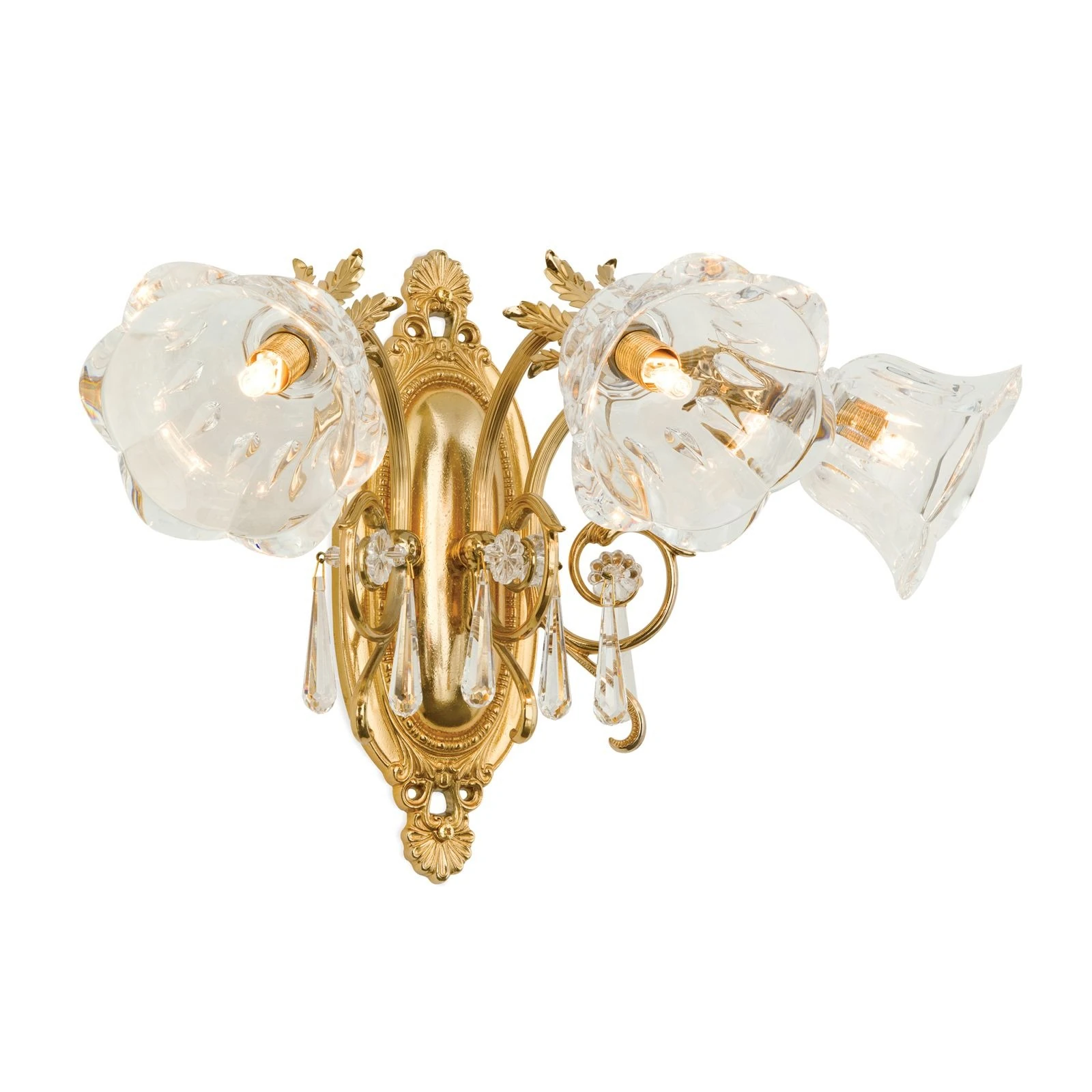 Zidna lampa LA BOHEME, 3 izvora svetla, 24-karatno pozlaćena - 4