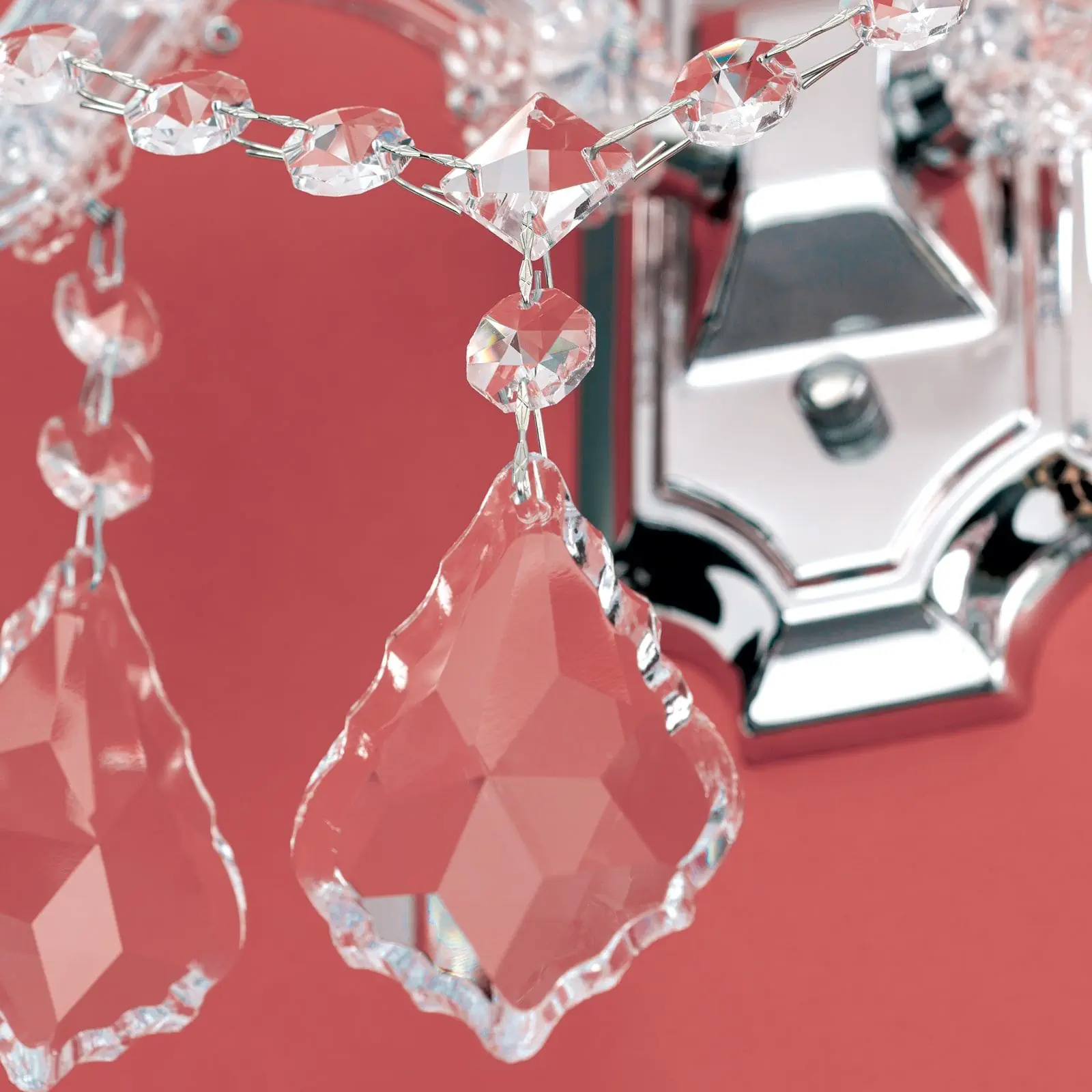 Zidna lampa THERESA, sa dva izvora svetla, srebrna - 6