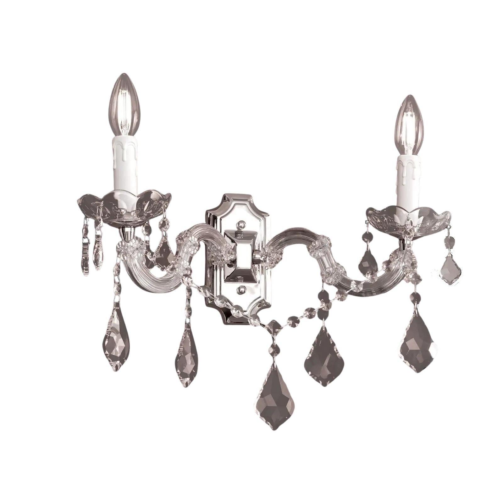 Zidna lampa THERESA, sa dva izvora svetla, srebrna - 8