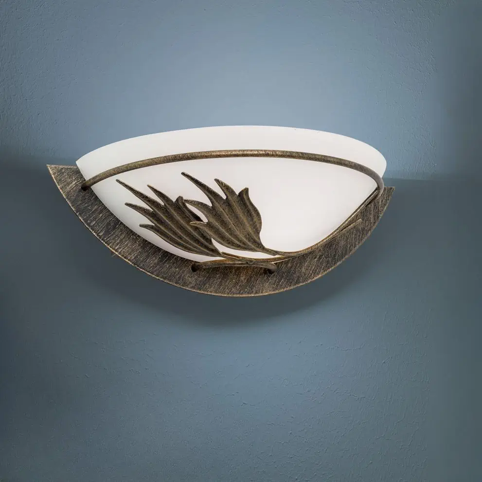 Zidna lampa FLEUR, sa jednim izvorom svetla, antik - 1