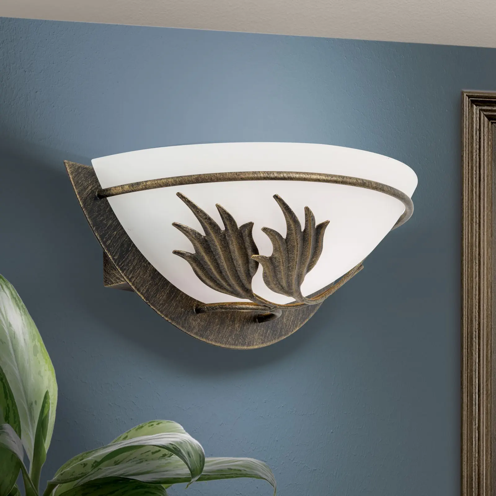 Zidna lampa FLEUR, sa jednim izvorom svetla, antik - 2