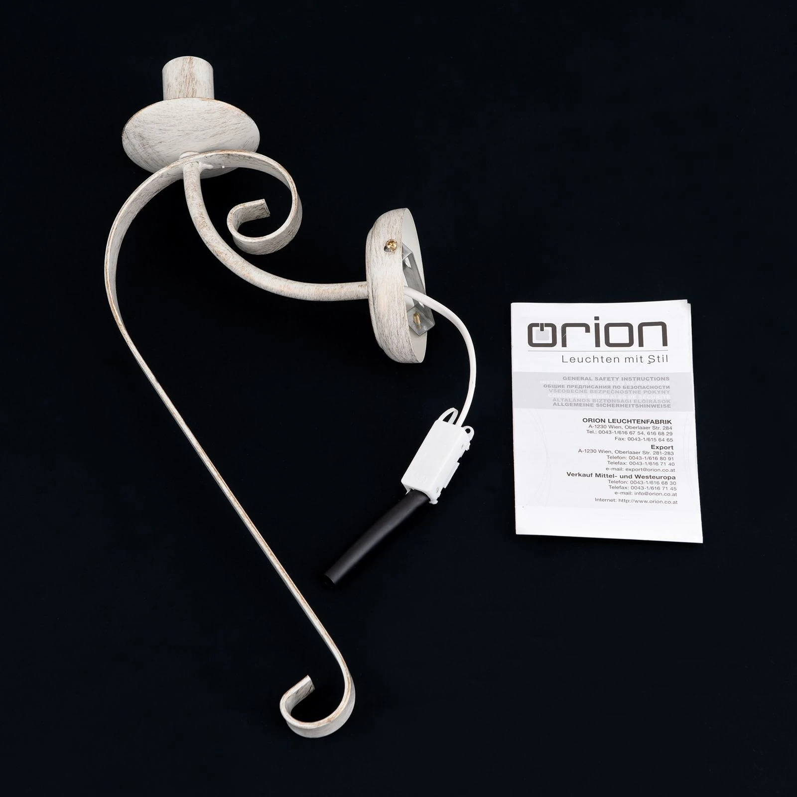 Zidna lampa TORCIA, sa jednim izvorom svetla, slonovača/zlato - 8