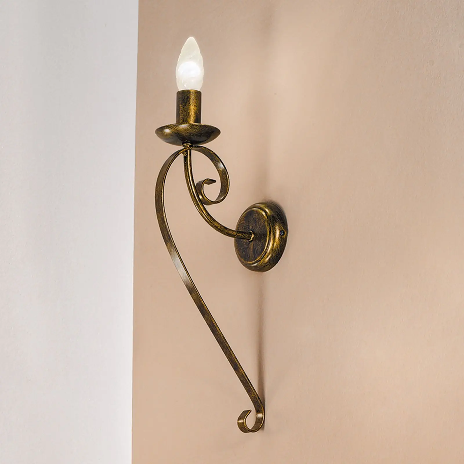 Zidna lampa TORCIA sa jednim izvorom svetla, antik - 9