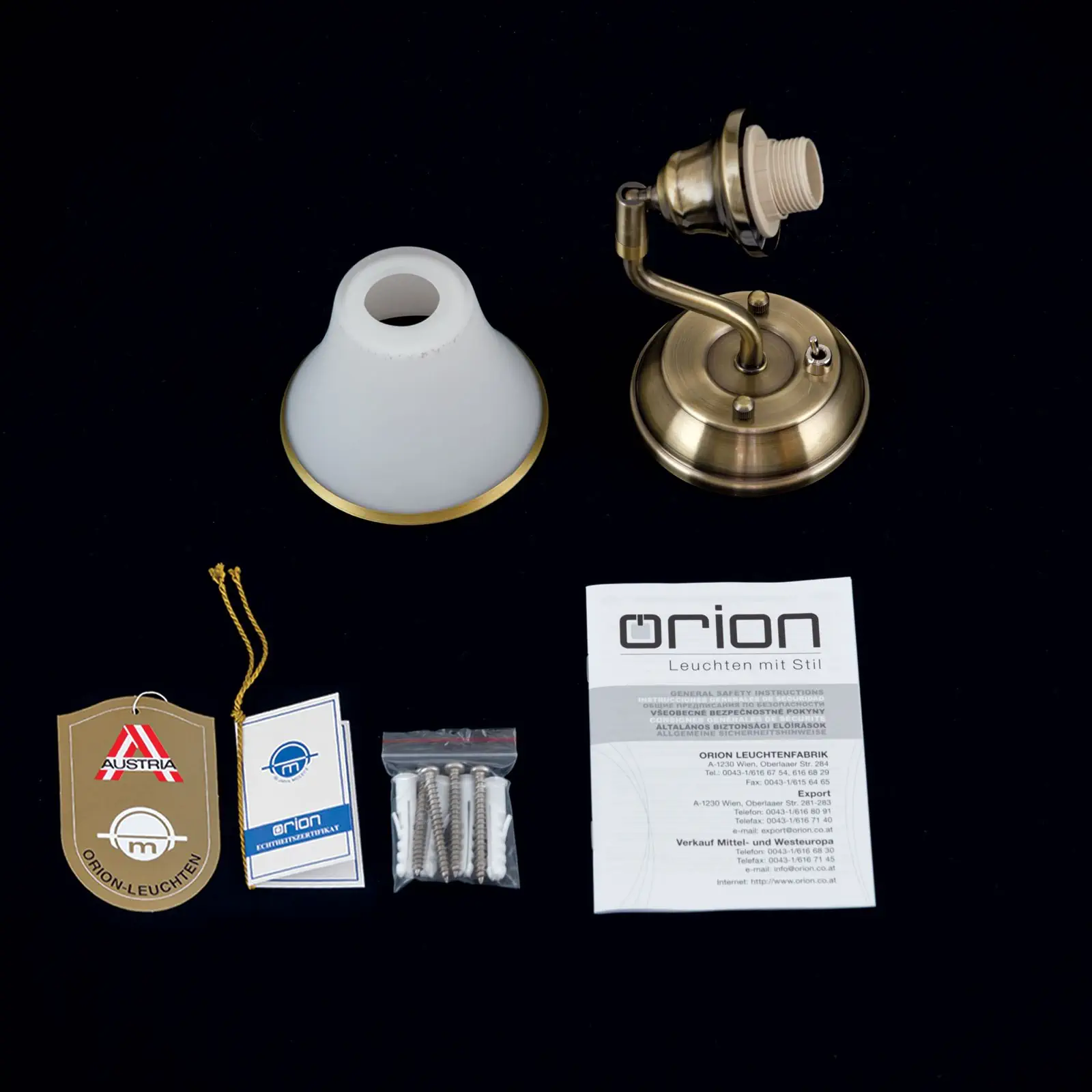 Zidna lampa MAJA, sa jednim izvorom svetla, patina - 8