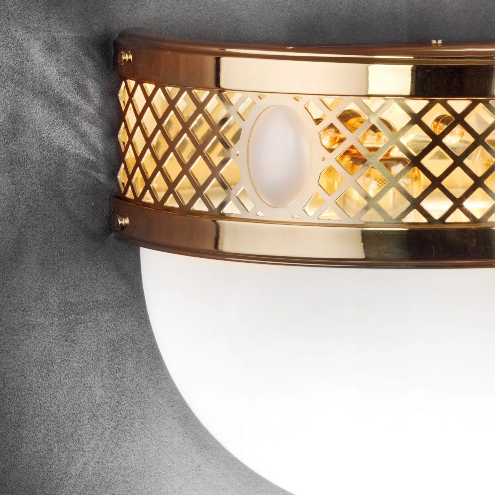 Zidna lampa ALT WIEN, sa dva izvora svetla, sjajni mesing, H32 cm - 3