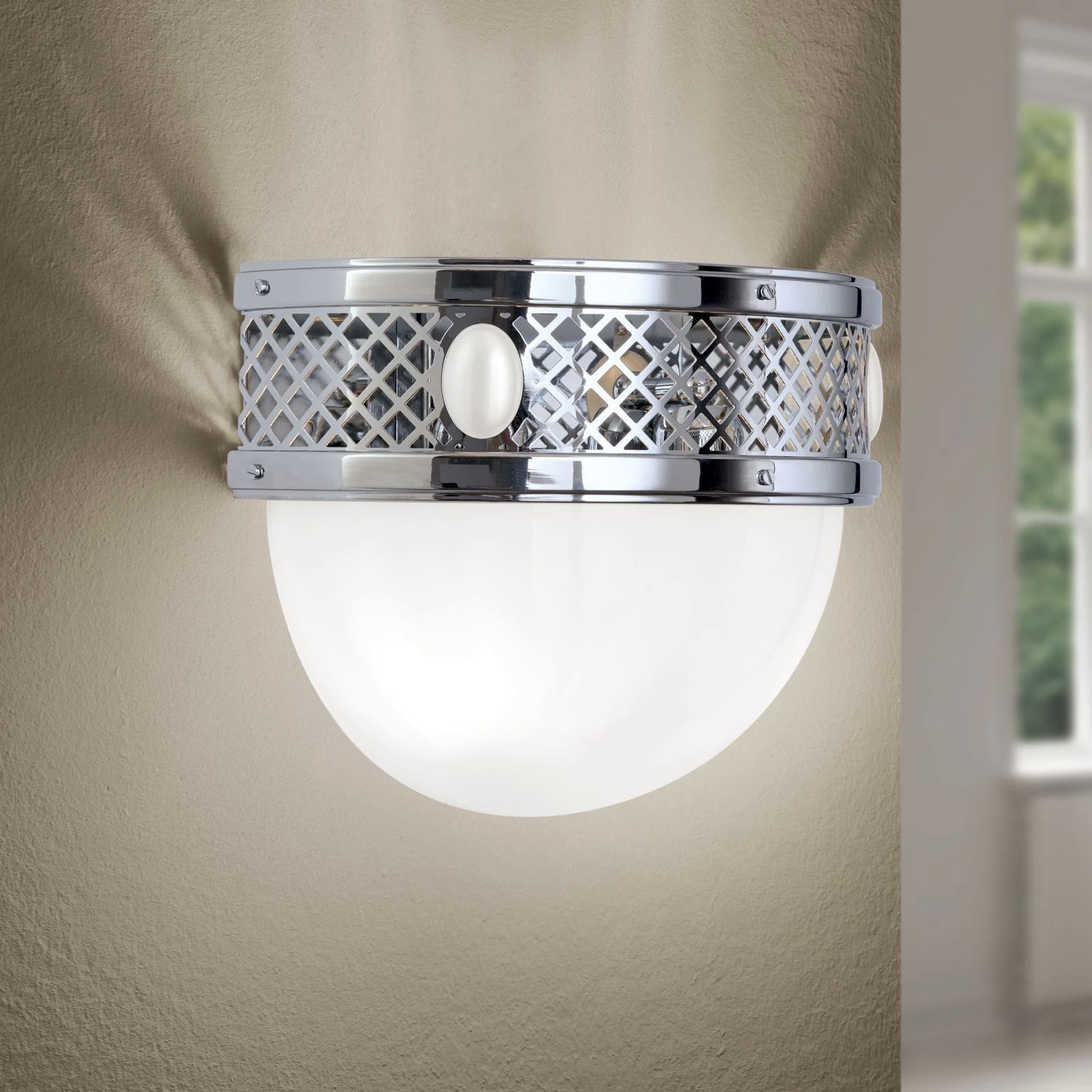 Zidna lampa ALT WIEN, 2 izvora svetla, nikl