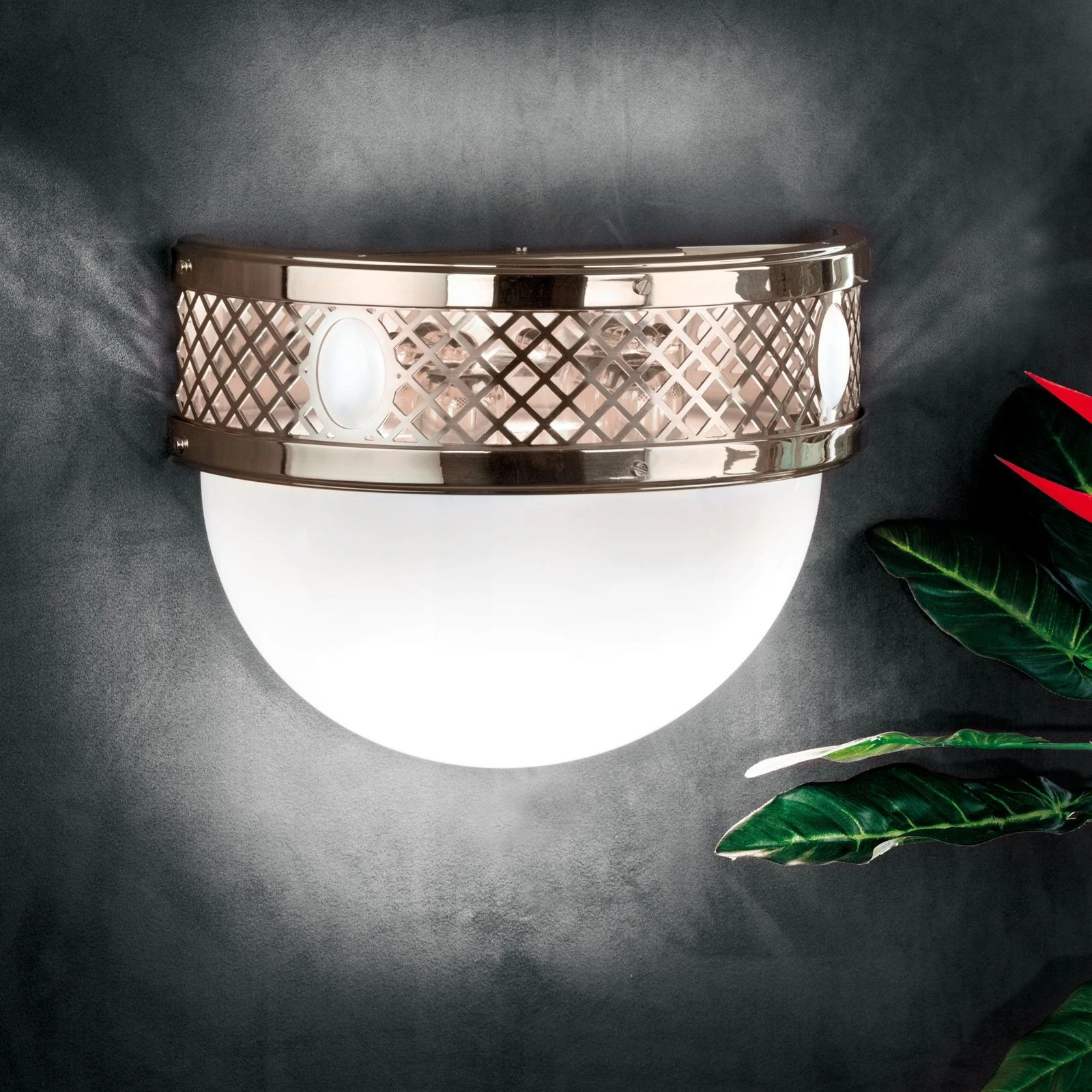 Zidna lampa ALT WIEN, 2 izvora svetla, antik mesing - 1