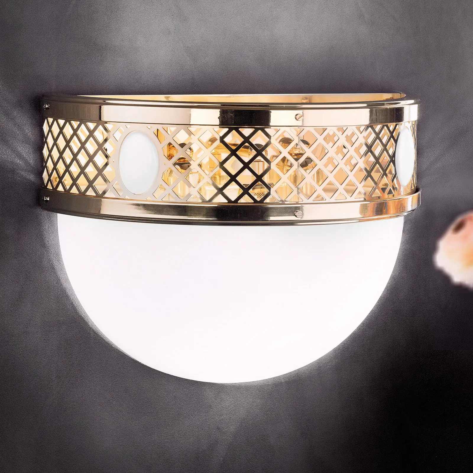 Zidna lampa ALT WIEN, sa tri izvora svetla, sjajni mesing - 1