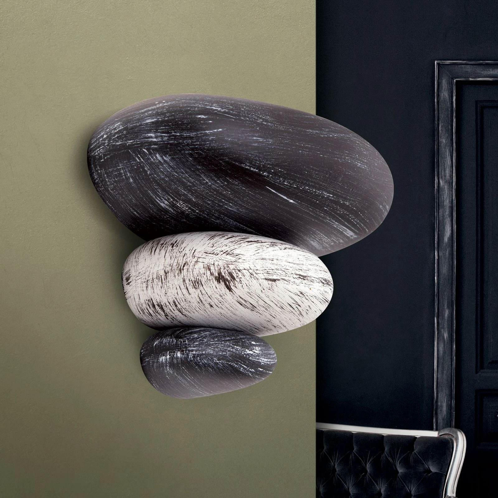 Zidna lampa STONE, siva završna obrada - 3