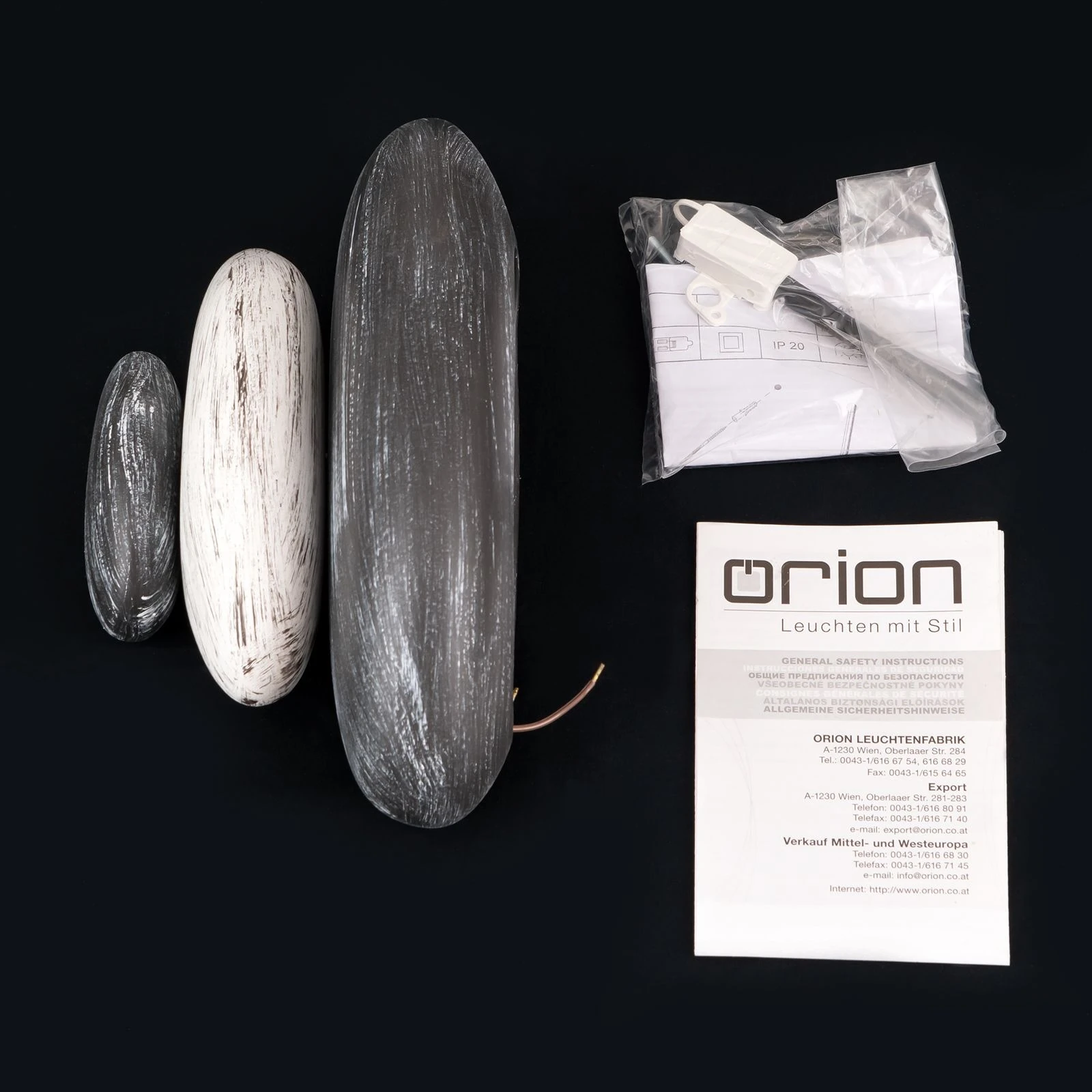 Zidna lampa STONE, siva završna obrada - 8