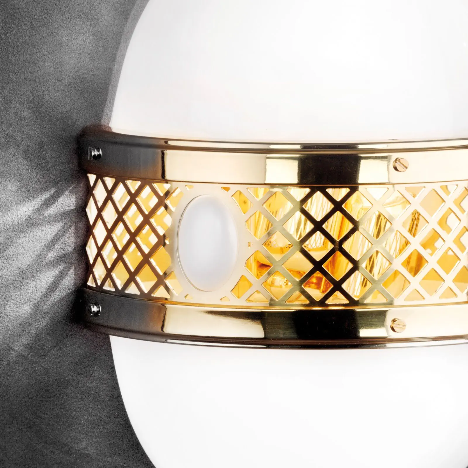 Zidna lampa ALT WIEN, sa dva izvora svetla, sjajni mesing, H32 cm - 2