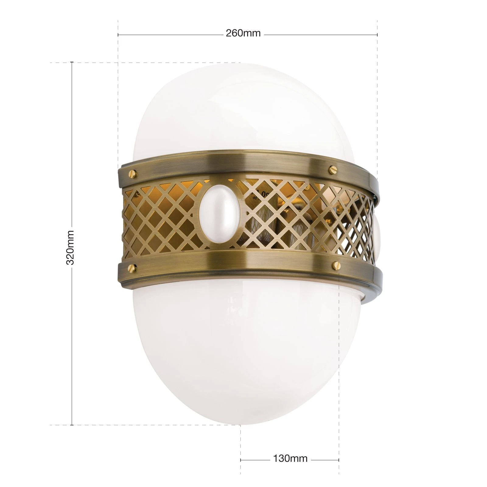 Zidna lampa ALT WIEN, 2 izvora svetla, antik mesing, H32 cm - 7