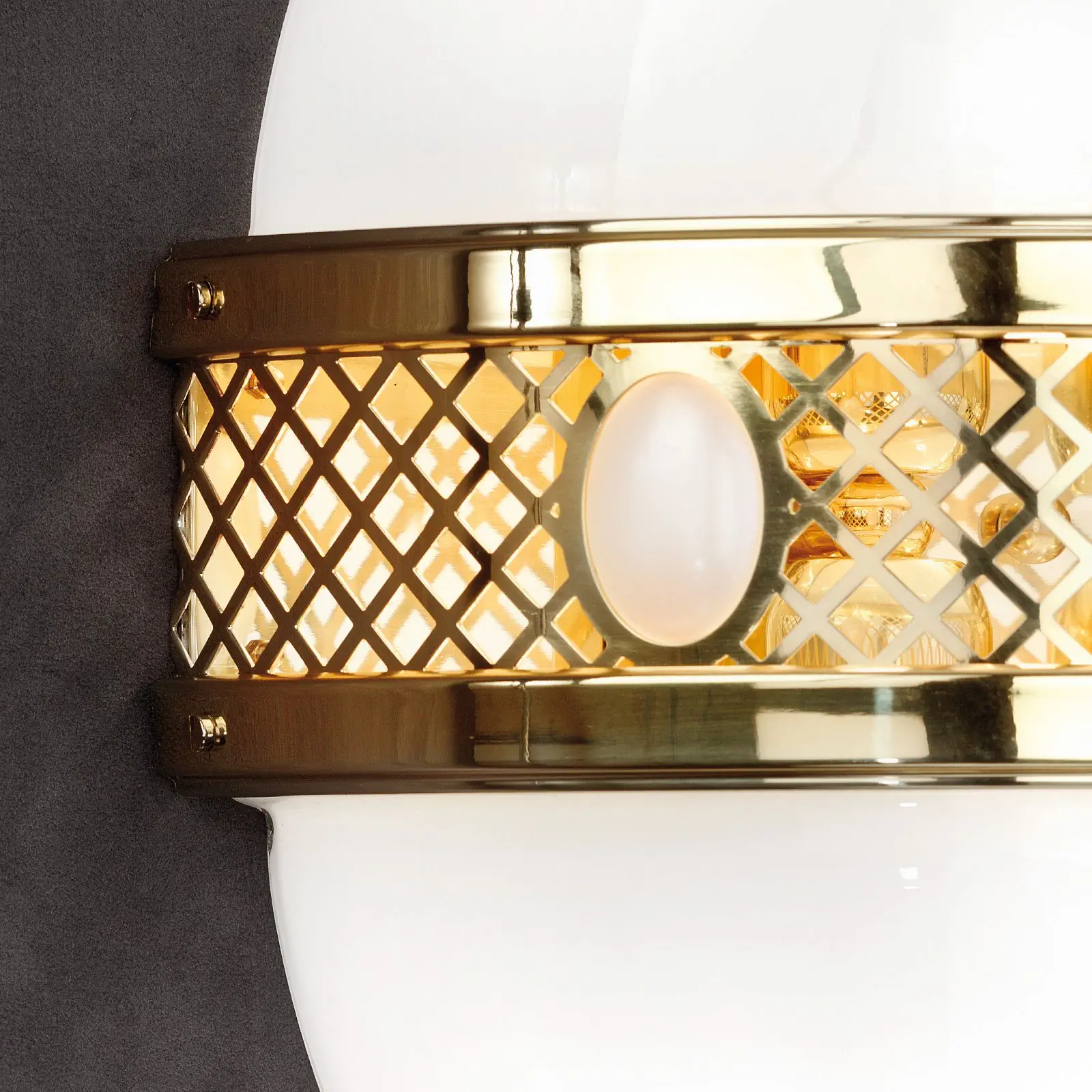 Zidna lampa ALT WIEN, sa četiri izvora svetla, sjajni mesing, H39 cm - 2