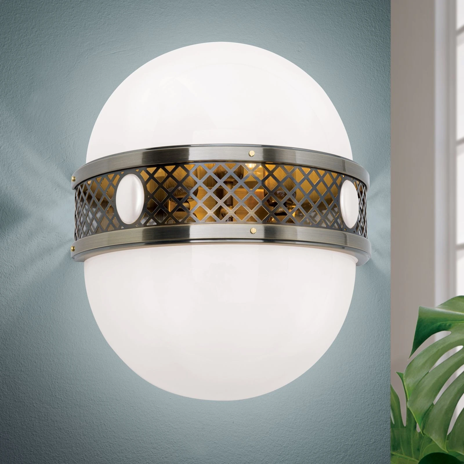 Zidna lampa ALT WIEN, 6 izvora svetla, antik mesing, H47 cm - 2