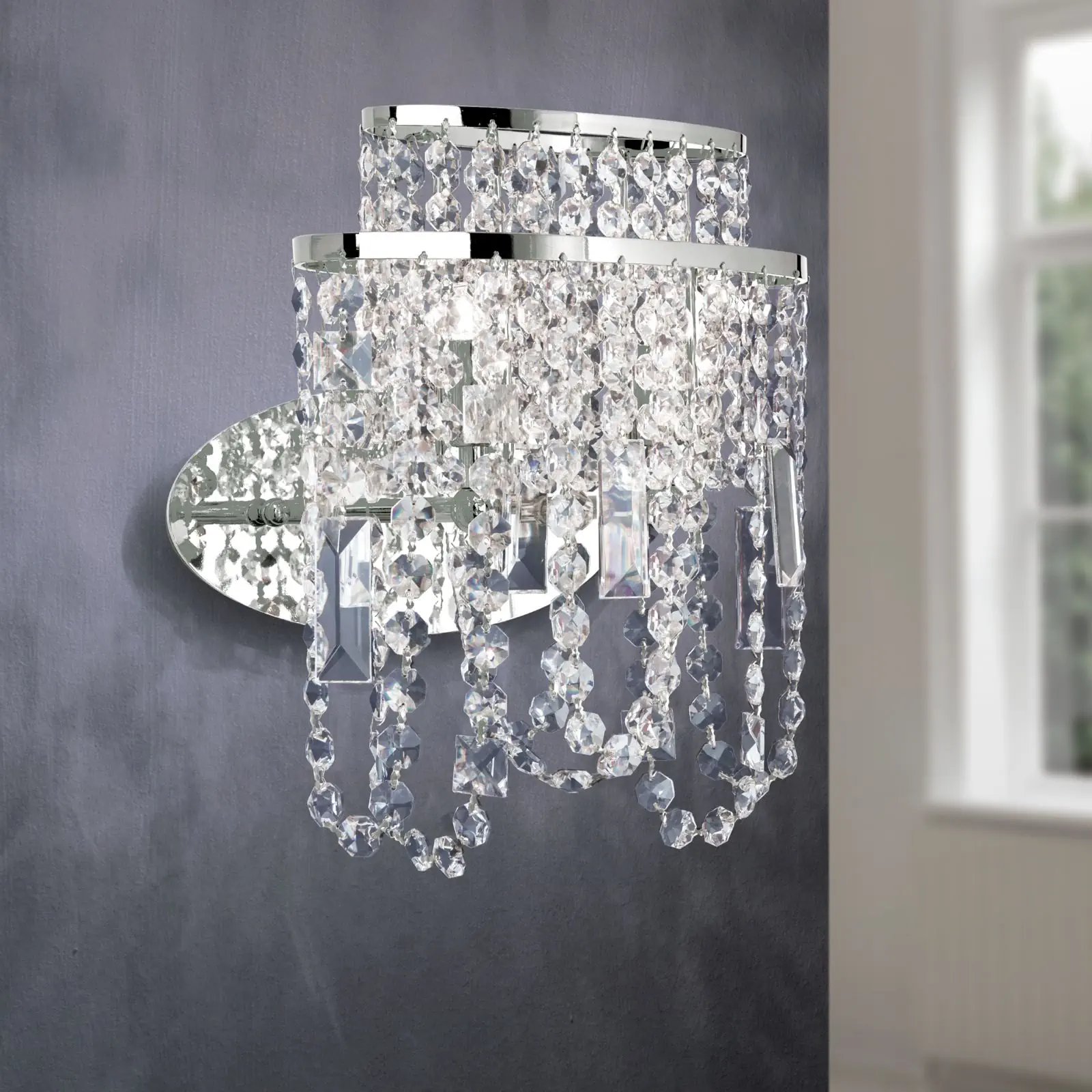 Zidna lampa KRISTALLDESIGN, hromirana - 1