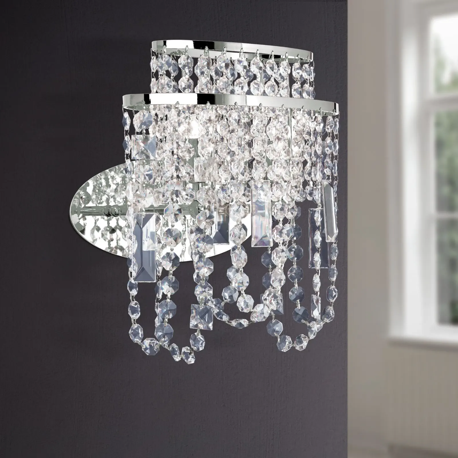 Zidna lampa KRISTALLDESIGN, hromirana - 3