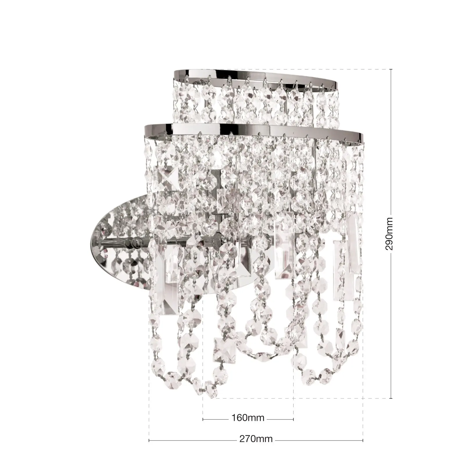 Zidna lampa KRISTALLDESIGN, hromirana - 7