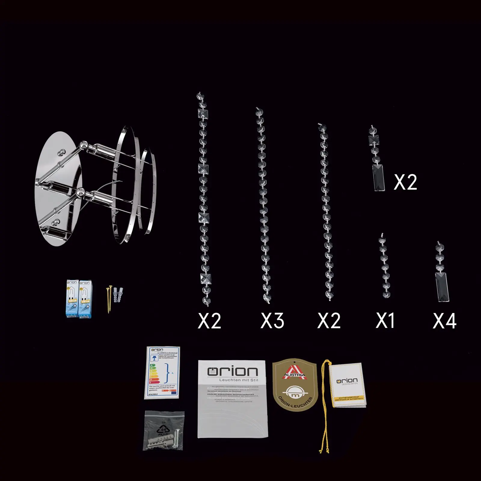 Zidna lampa KRISTALLDESIGN, hromirana - 8