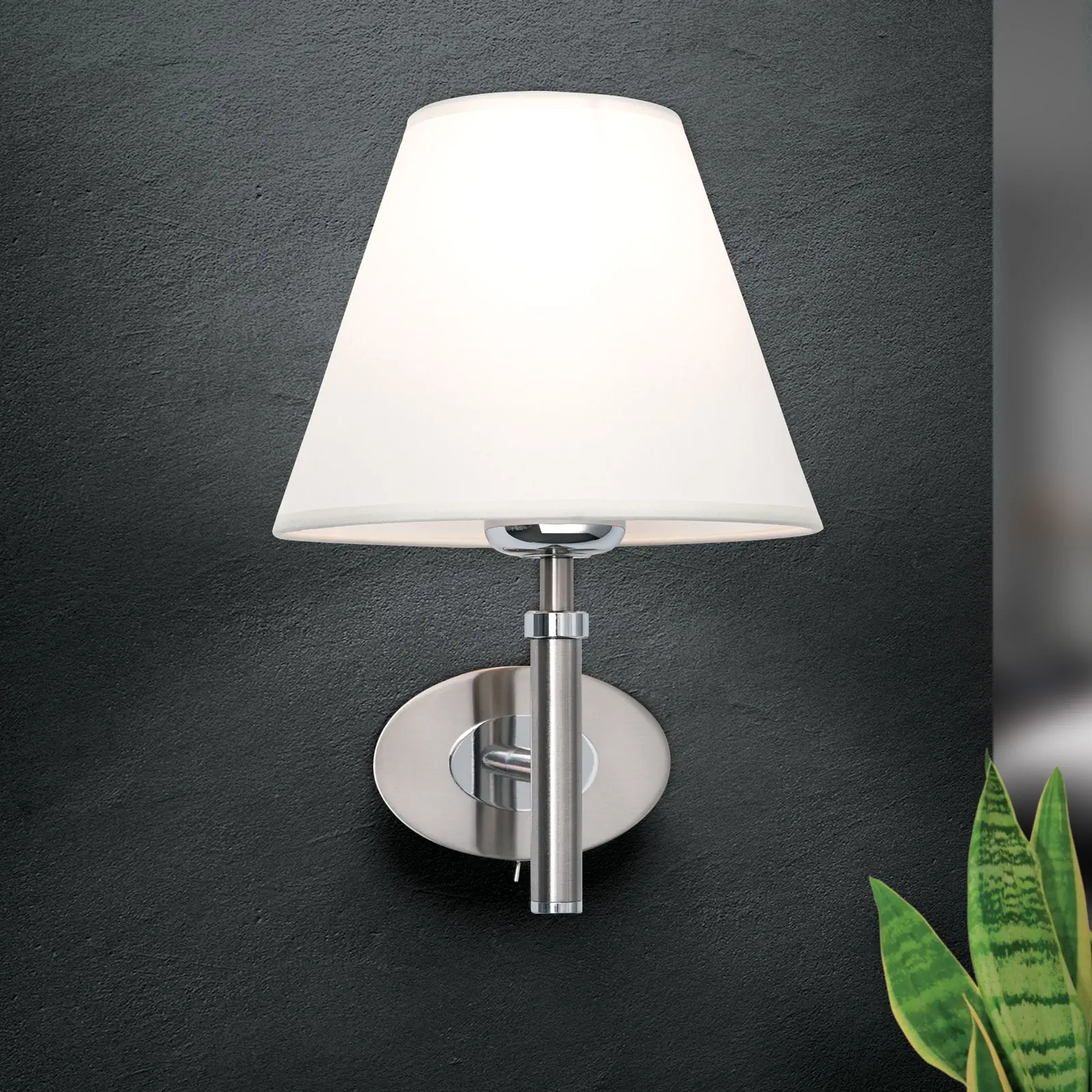 Zidna lampa KARA, sa jednim izvorom svetla, satinisana - 2