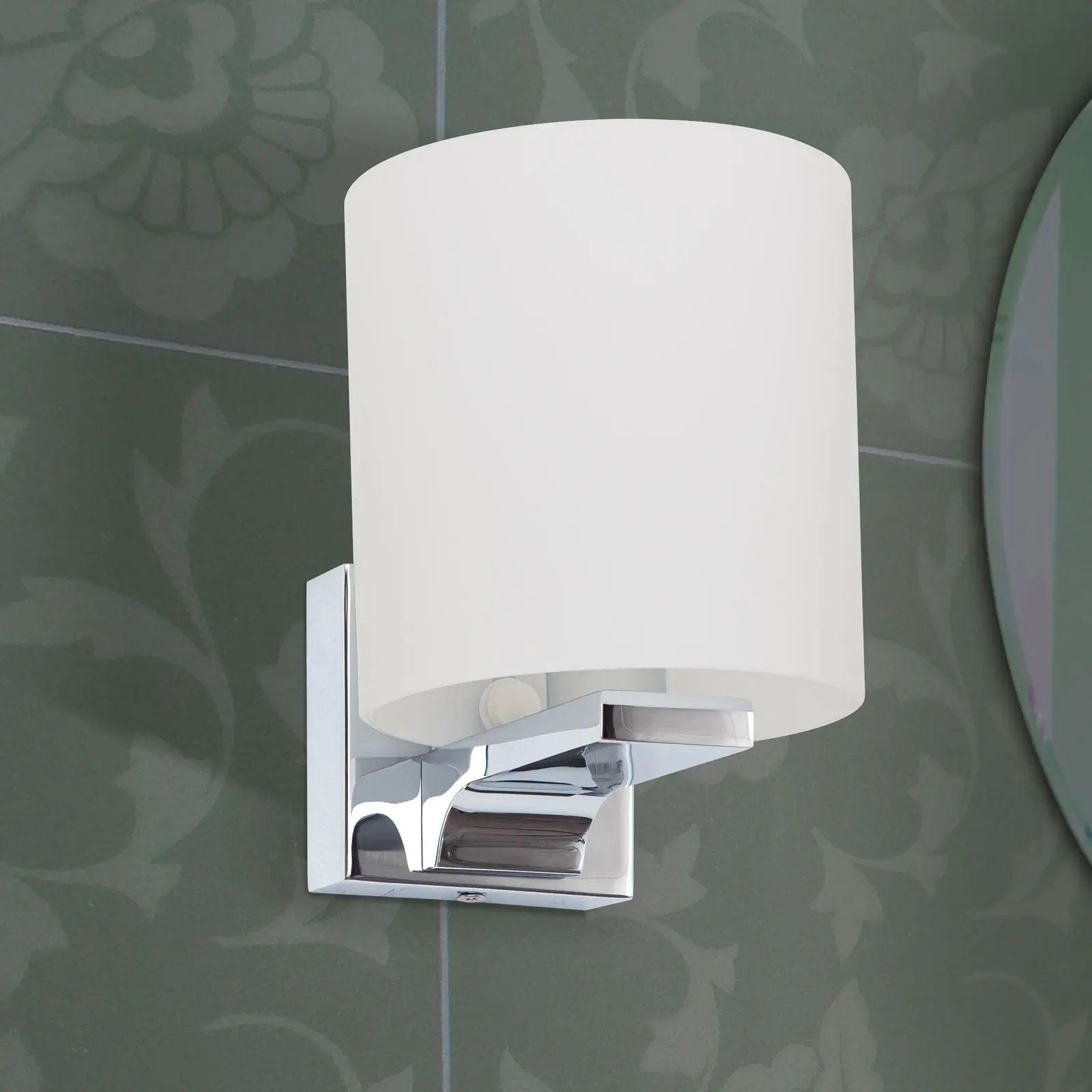 Zidna lampa LAPO, opal, sa jednim izvorom svetla, hromirana - 3