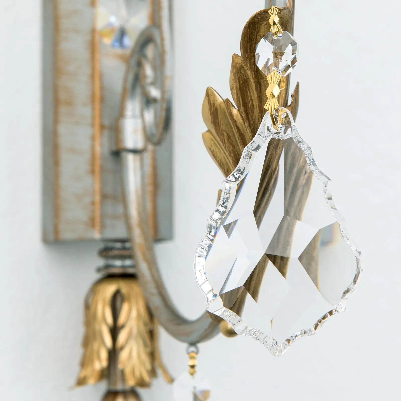 Zidna lampa MIRAMARE, srebrno-zlatna završna obrada, sa jednim izvorom svetla, bez abažura - 6