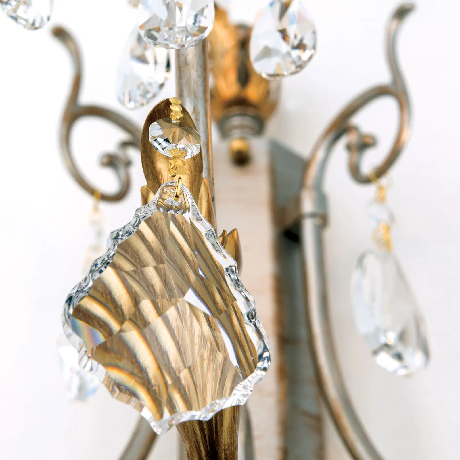 Zidna lampa MIRAMARE, srebrno-zlatna završna obrada, sa tri izvora svetla, bez abažura - 6