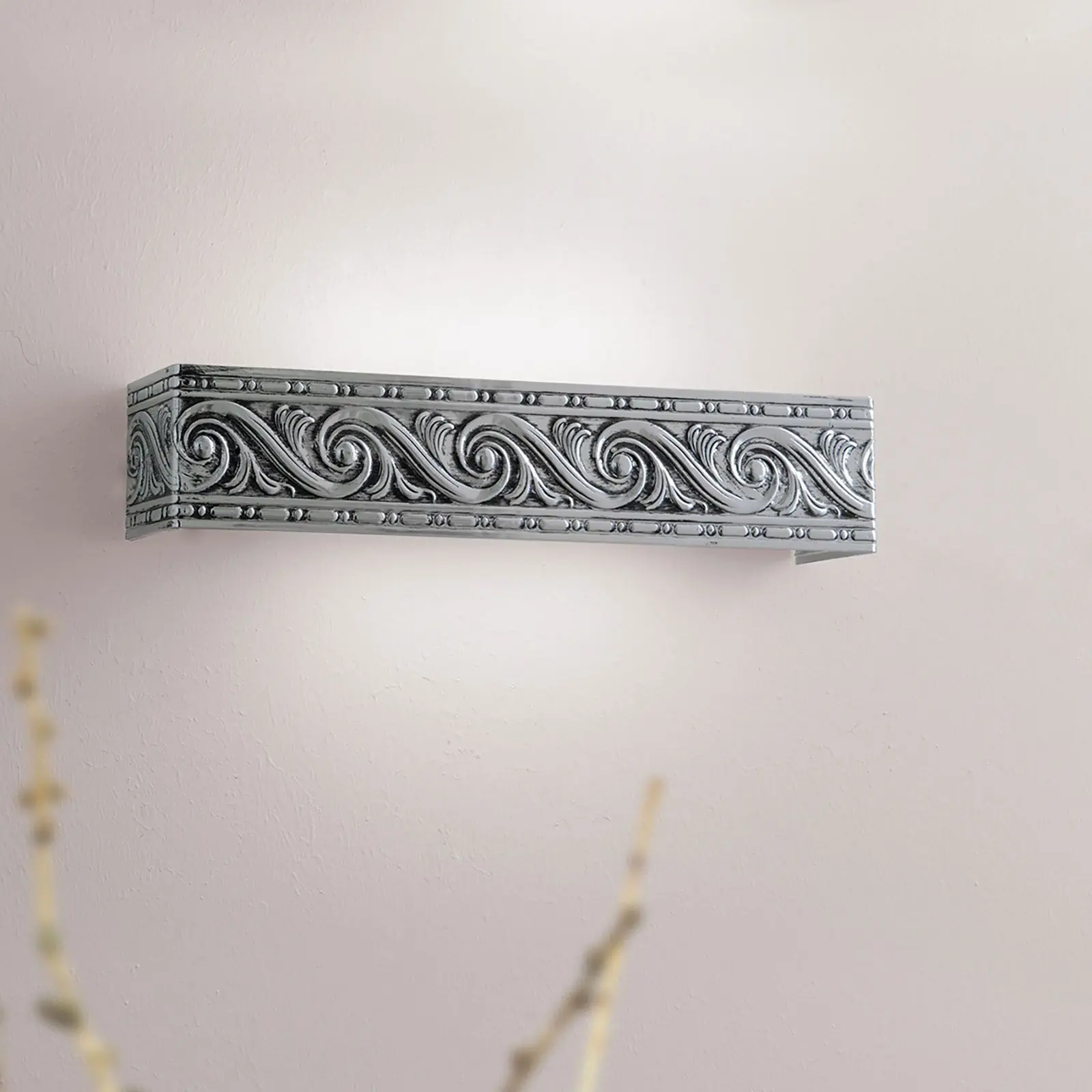 LED zidna lampa NITA, Antik srebrna