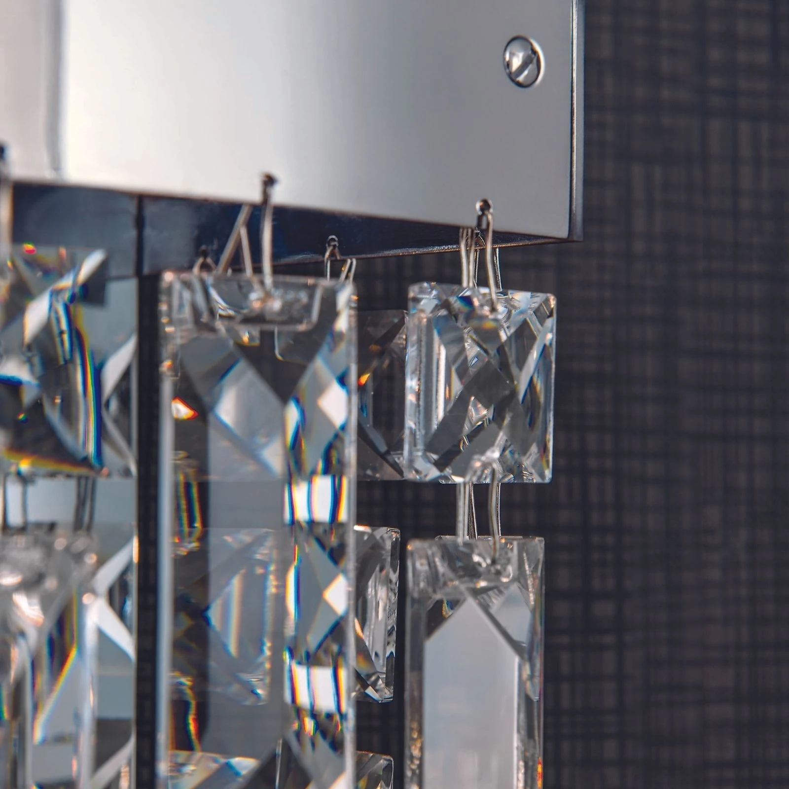 Zidna lampa RING, 2 izvora svetla, okrugla, hromirana - 2