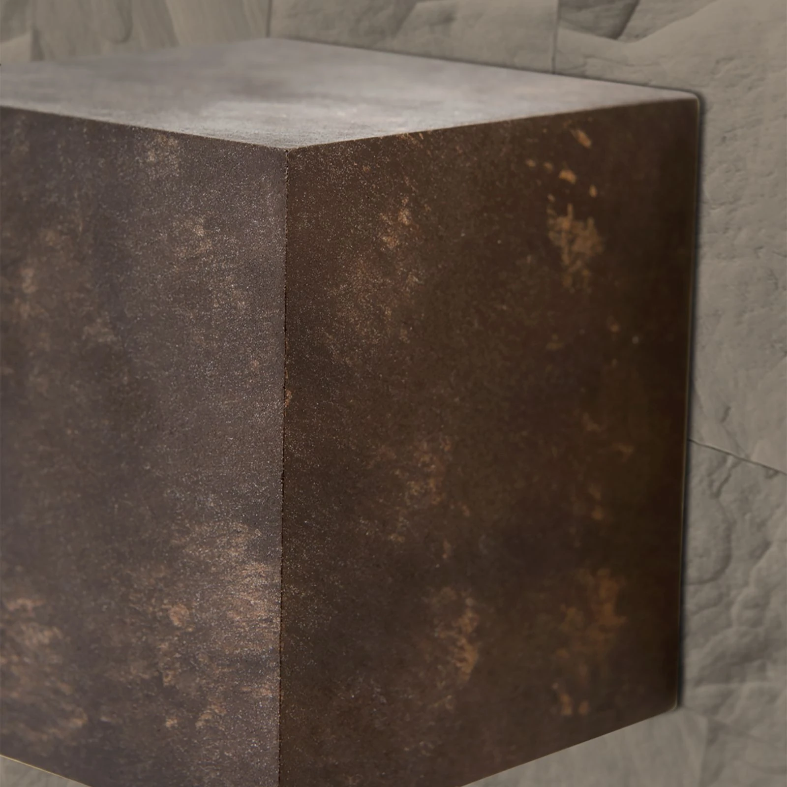 Zidna lampa CUBE, boja rđe, sa jednim izvorom svetla - 7