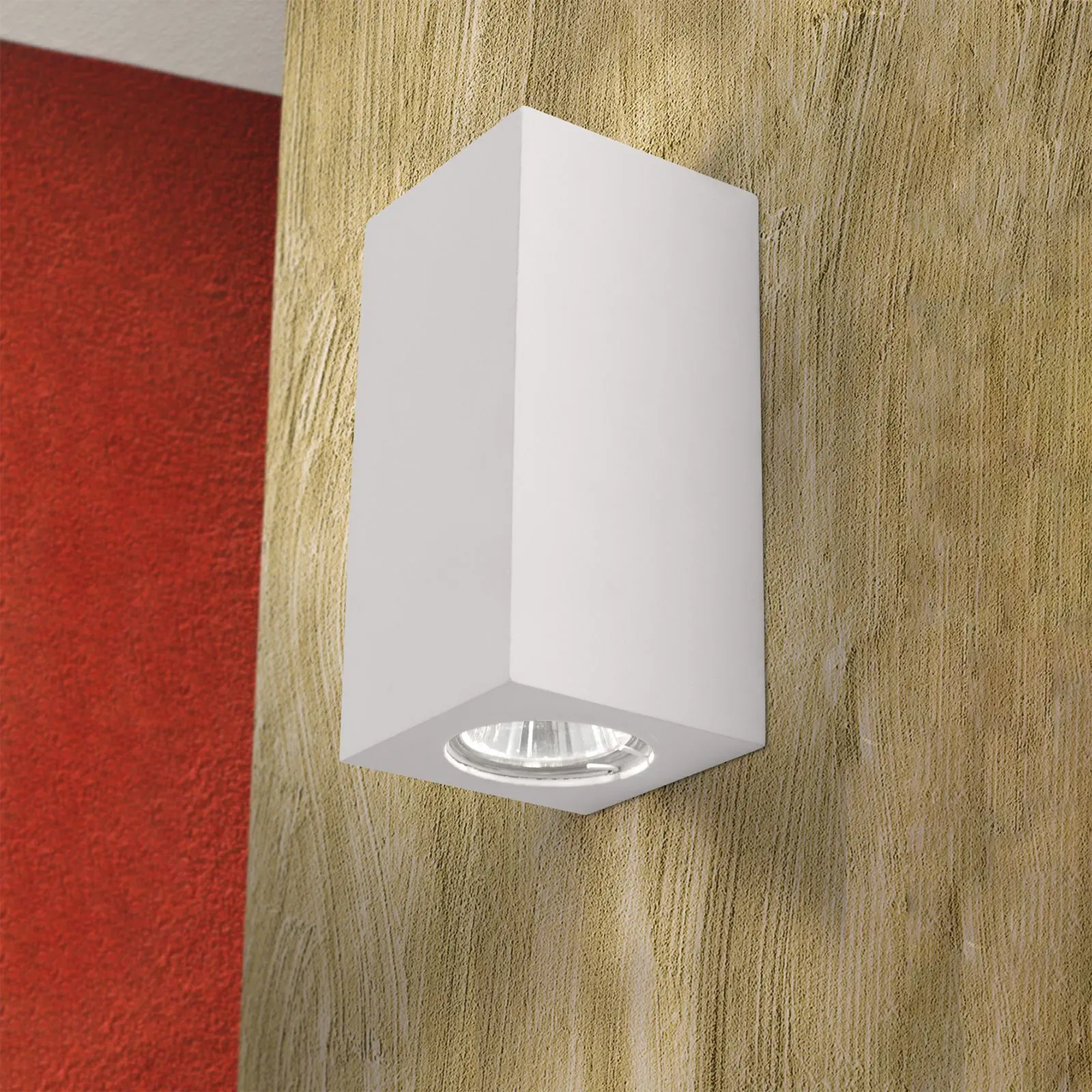 Zidna lampa CUBE, bela, sa dva izvora svetla - 3