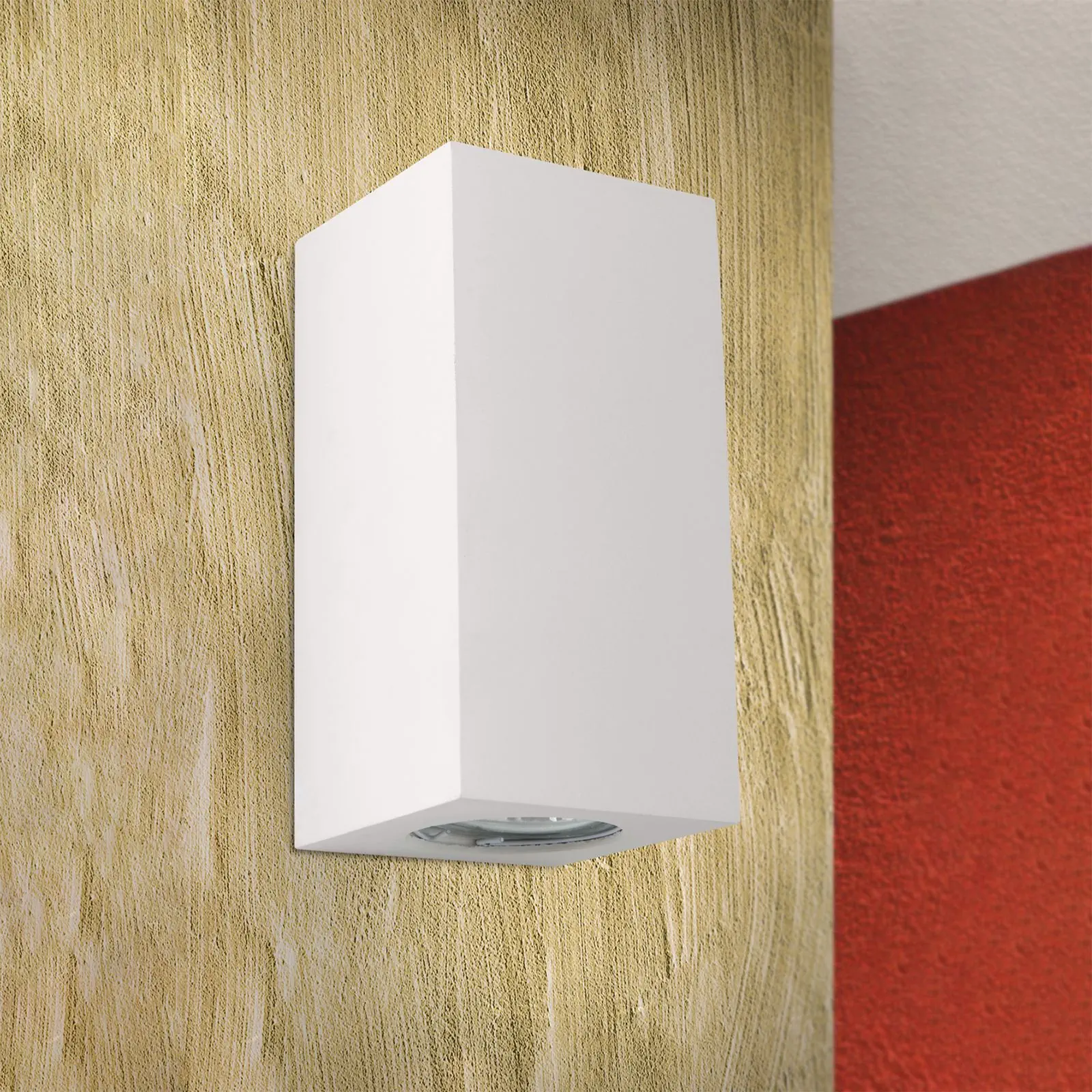 Zidna lampa CUBE, bela, sa dva izvora svetla - 4