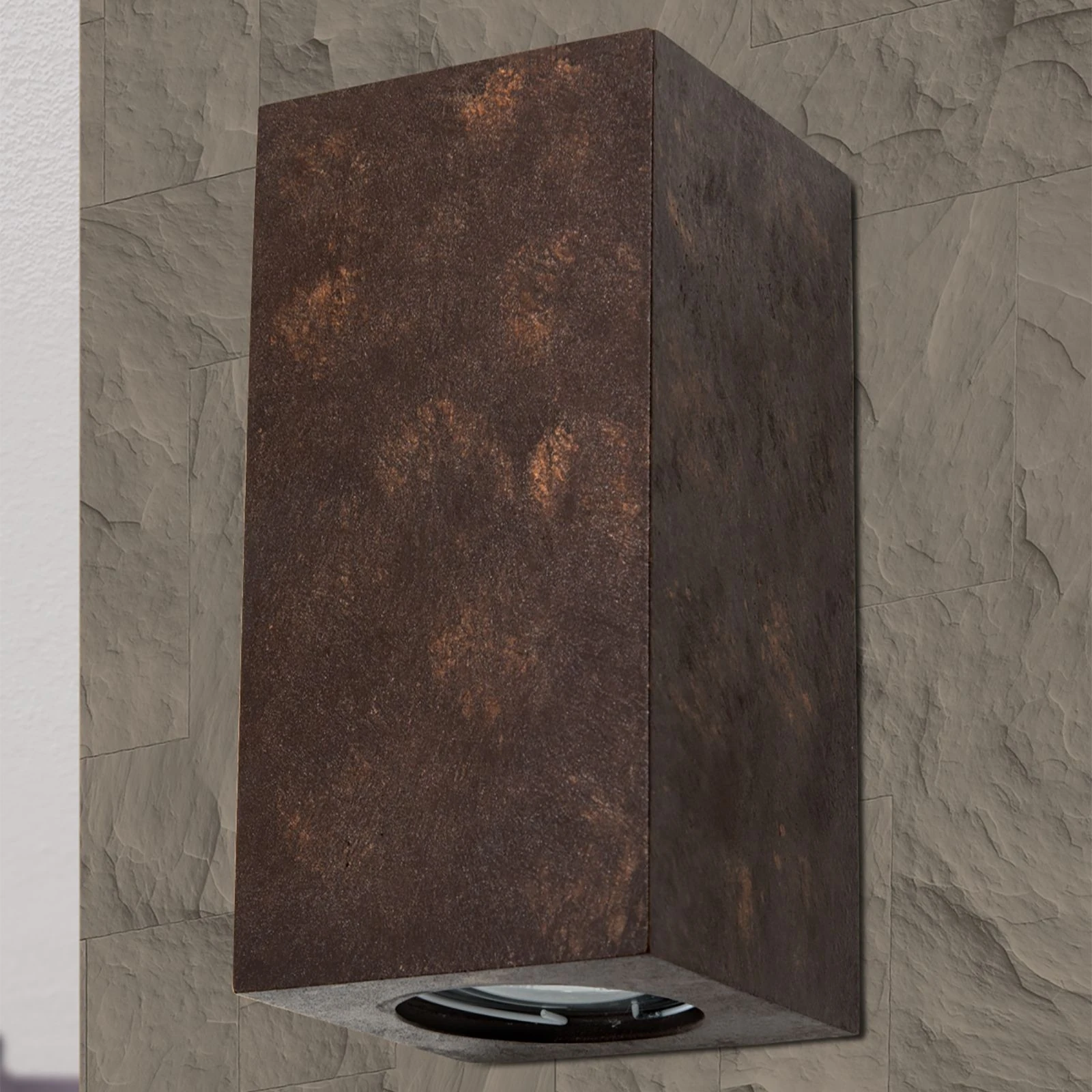 Zidna lampa CUBE, boja rđe, sa dva izvora svetla - 4