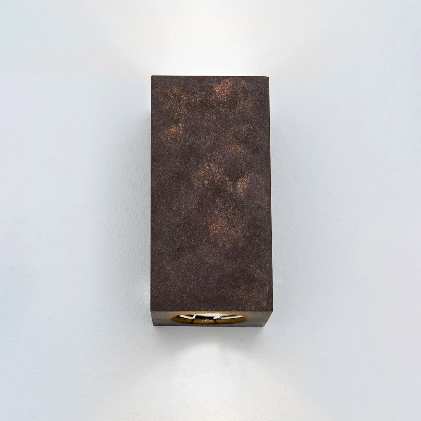 Zidna lampa CUBE, boja rđe, sa dva izvora svetla - 5