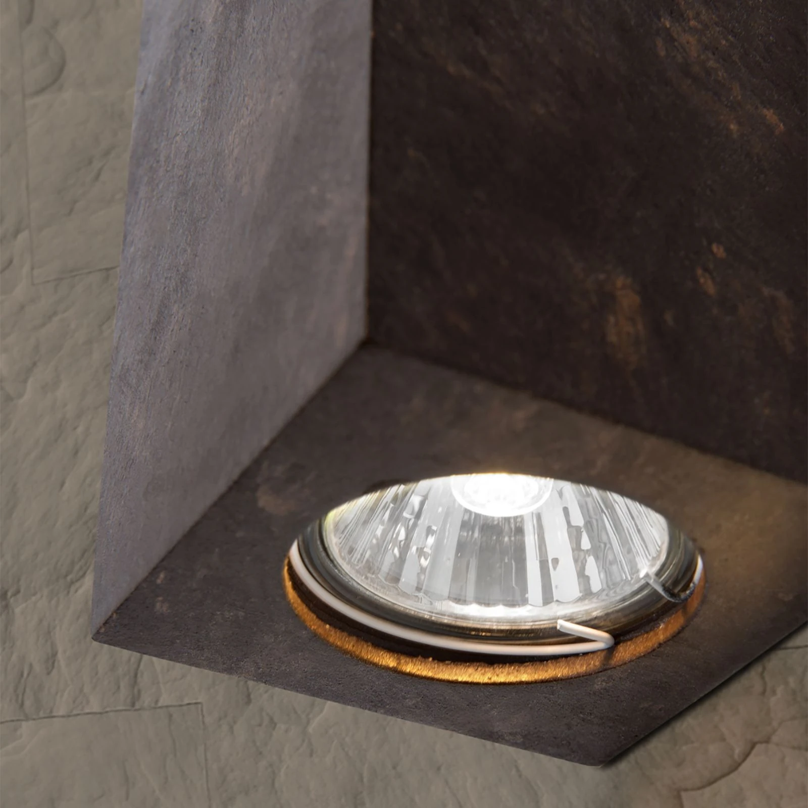 Zidna lampa CUBE, boja rđe, sa dva izvora svetla - 7