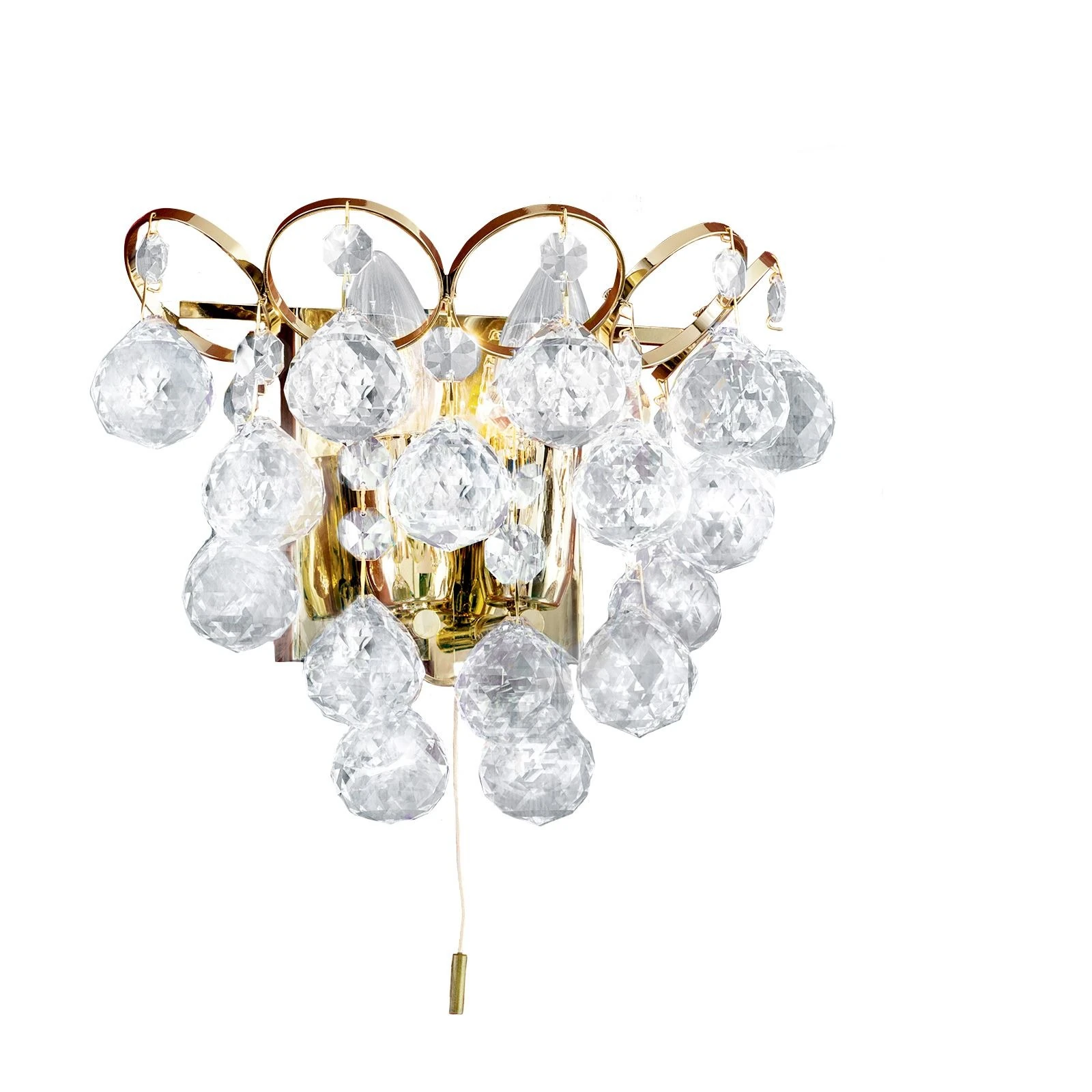 Zidna lampa KRISTALL KLASSISCH, sa dva izvora svetla, pozlaćena 24-karatnim zlatom - 3