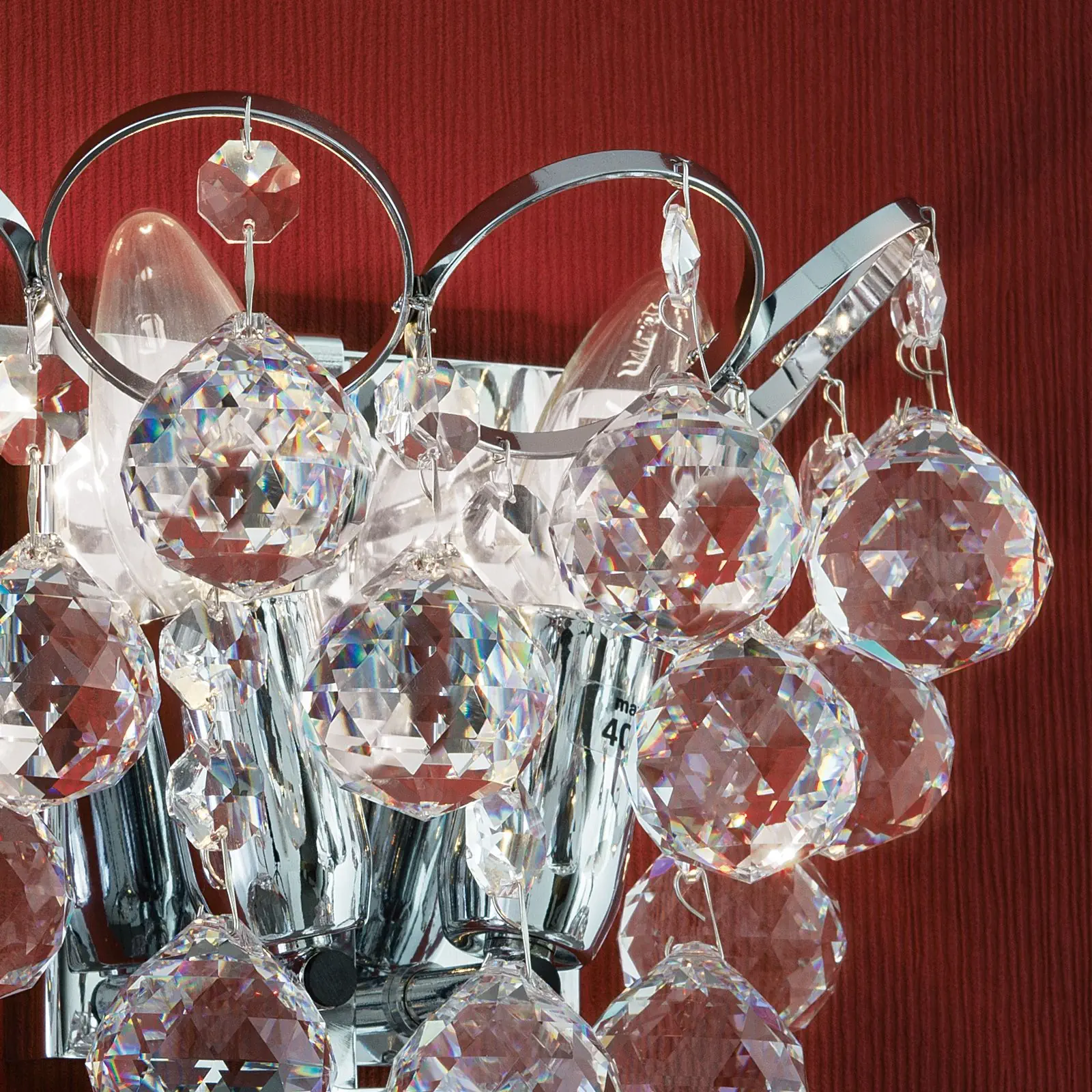 Zidna lampa KRISTALL KLASSISCH, sa dva izvora svetla, hromirana - 2