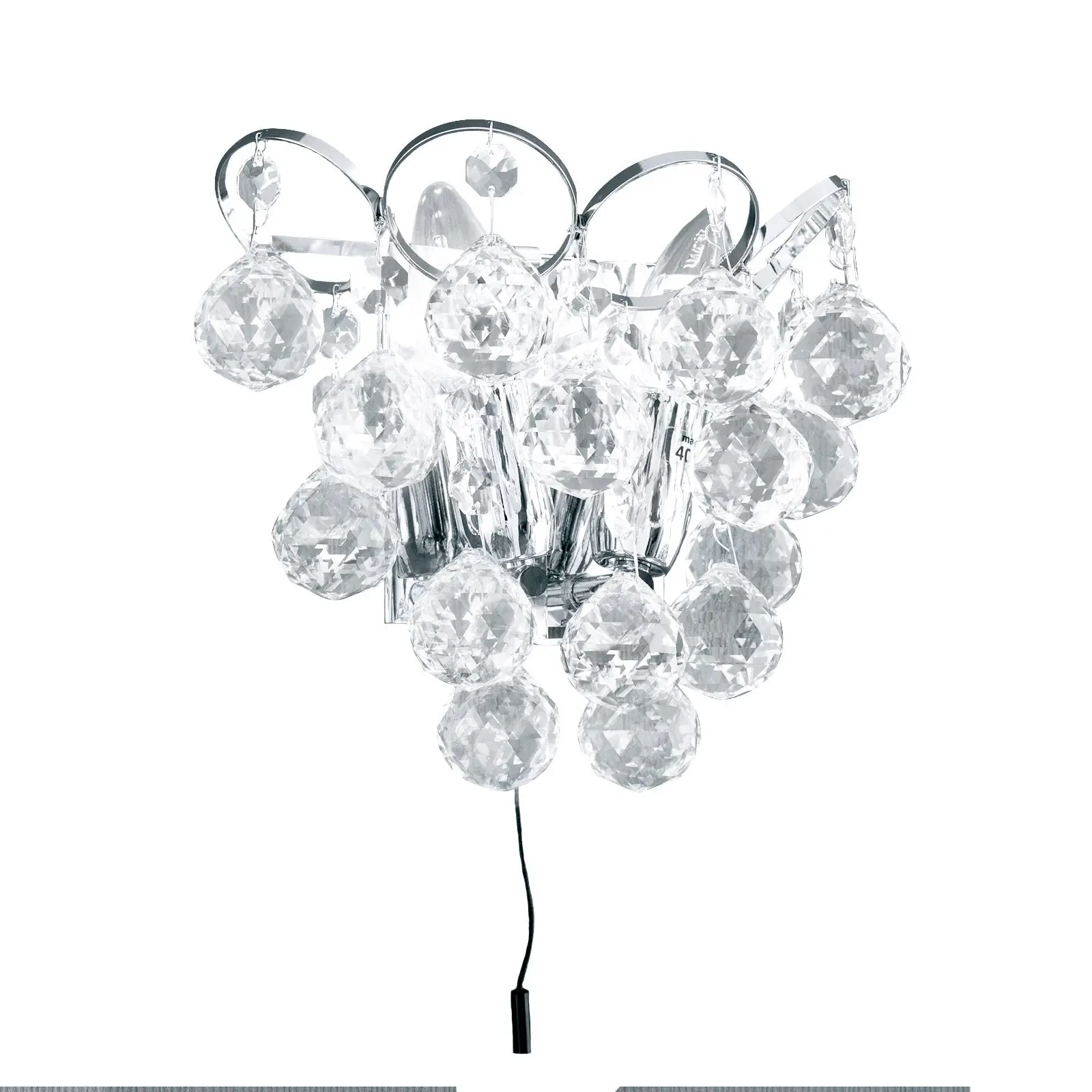 Zidna lampa KRISTALL KLASSISCH, sa dva izvora svetla, hromirana - 3