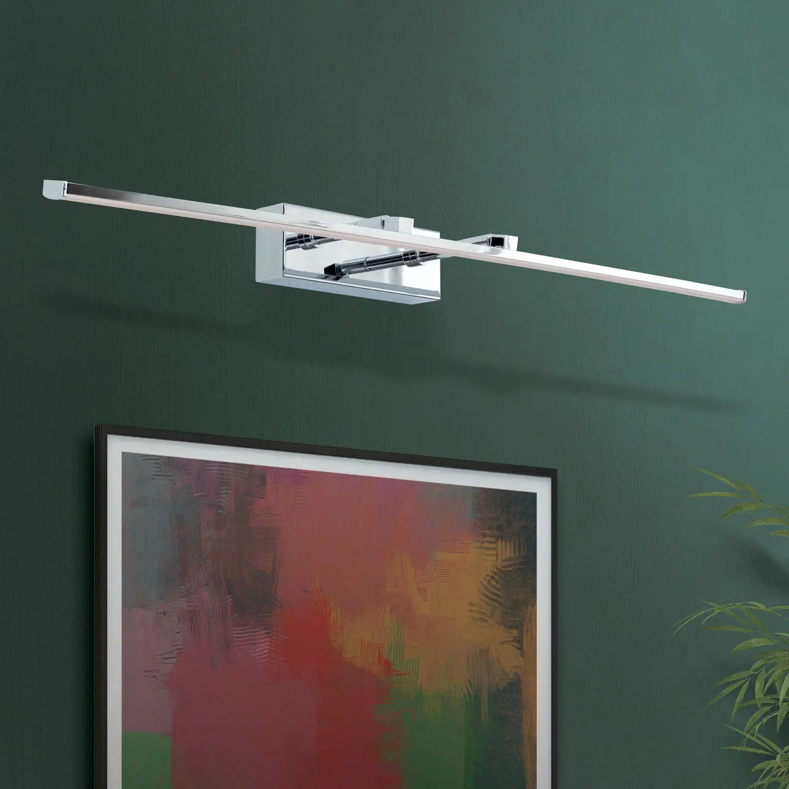 LED lampa za sliku PUBLIO, hrom, 75 cm - 3