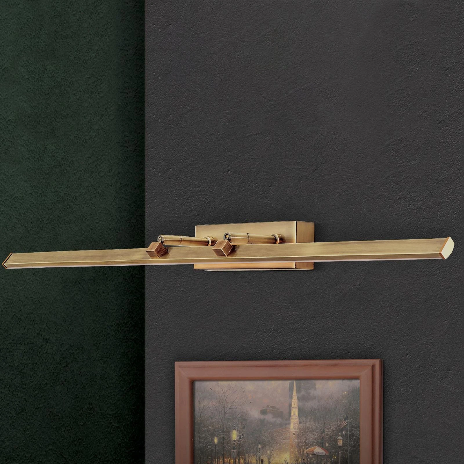 LED lampa za sliku PUBLIO, 75 cm, antik mesing - 2