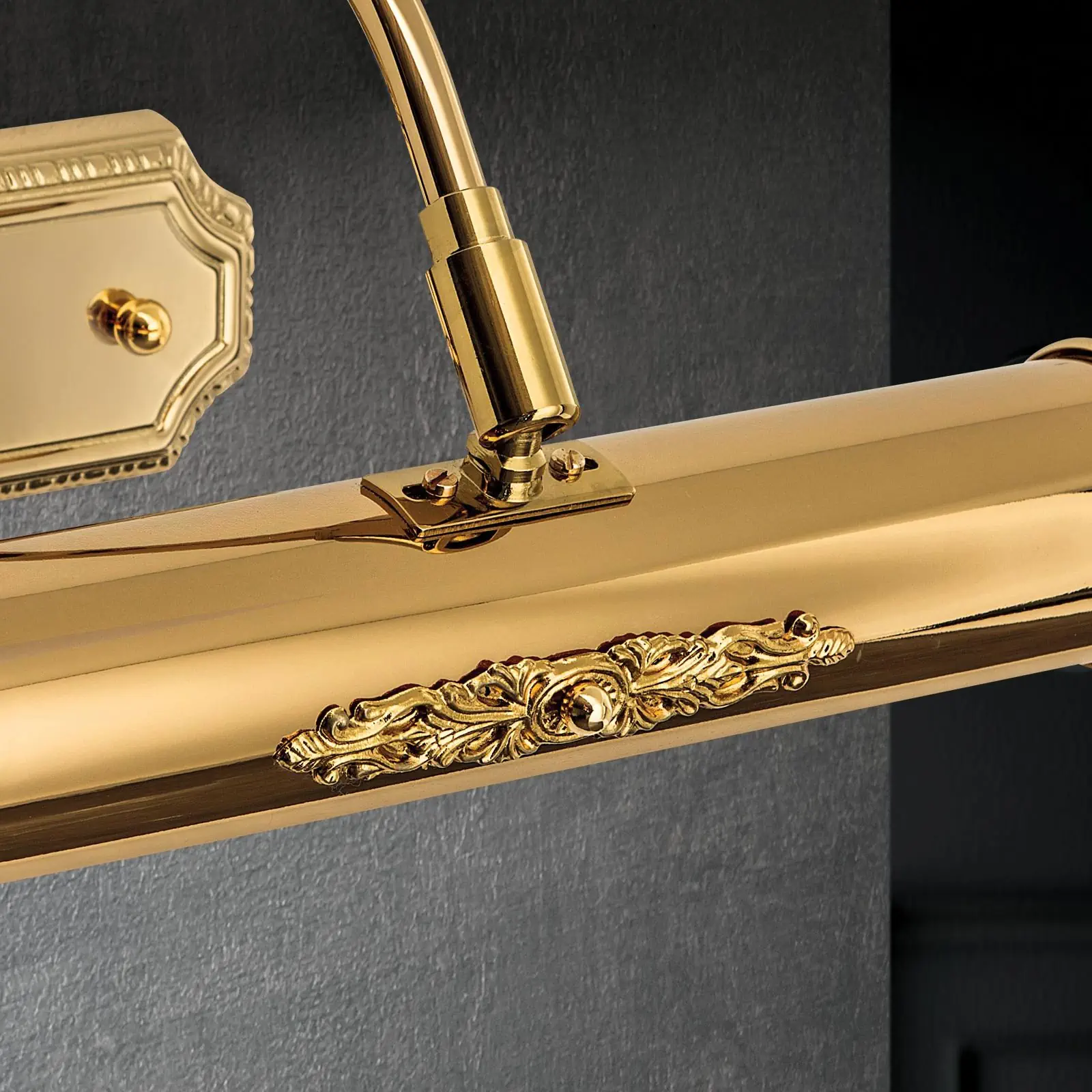 BILDERLEUCHTE, sa 1+1 izvorom svetla, zlatna završna obrada, sa dekorativnim elementima - 2