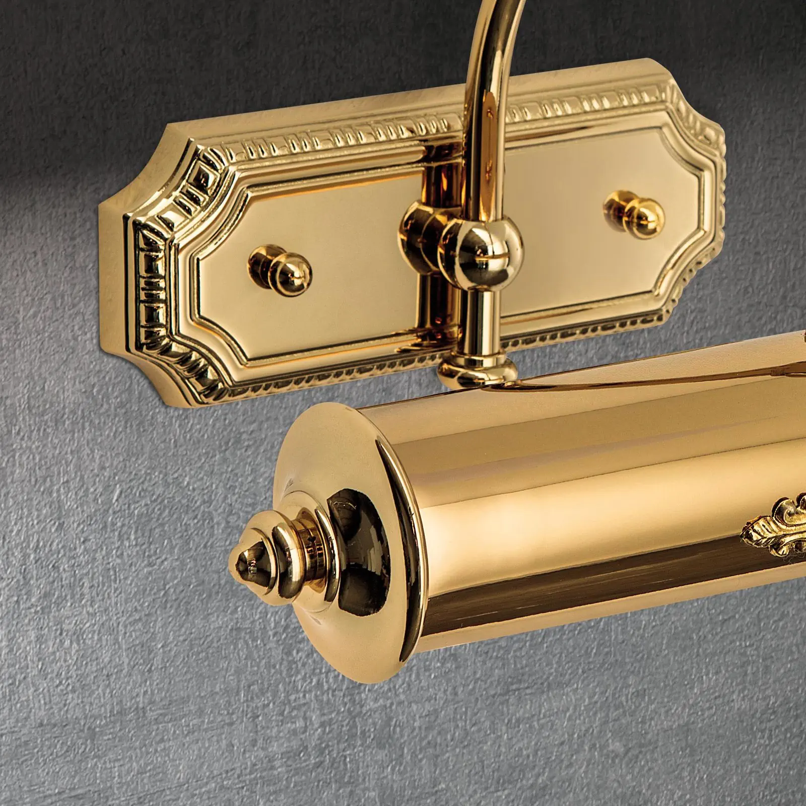 BILDERLEUCHTE, sa 1+1 izvorom svetla, zlatna završna obrada, sa dekorativnim elementima - 3