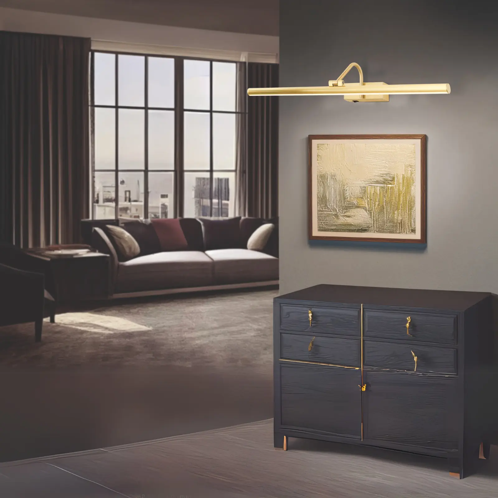 LED lampa za sliku PORTRAIT, mat zlatna, 60 cm - 8