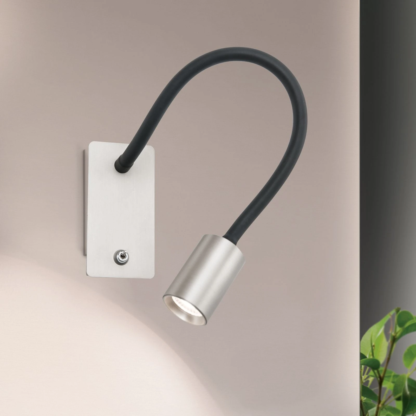 LED lampa za čitanje KURT, saten hrom - 2