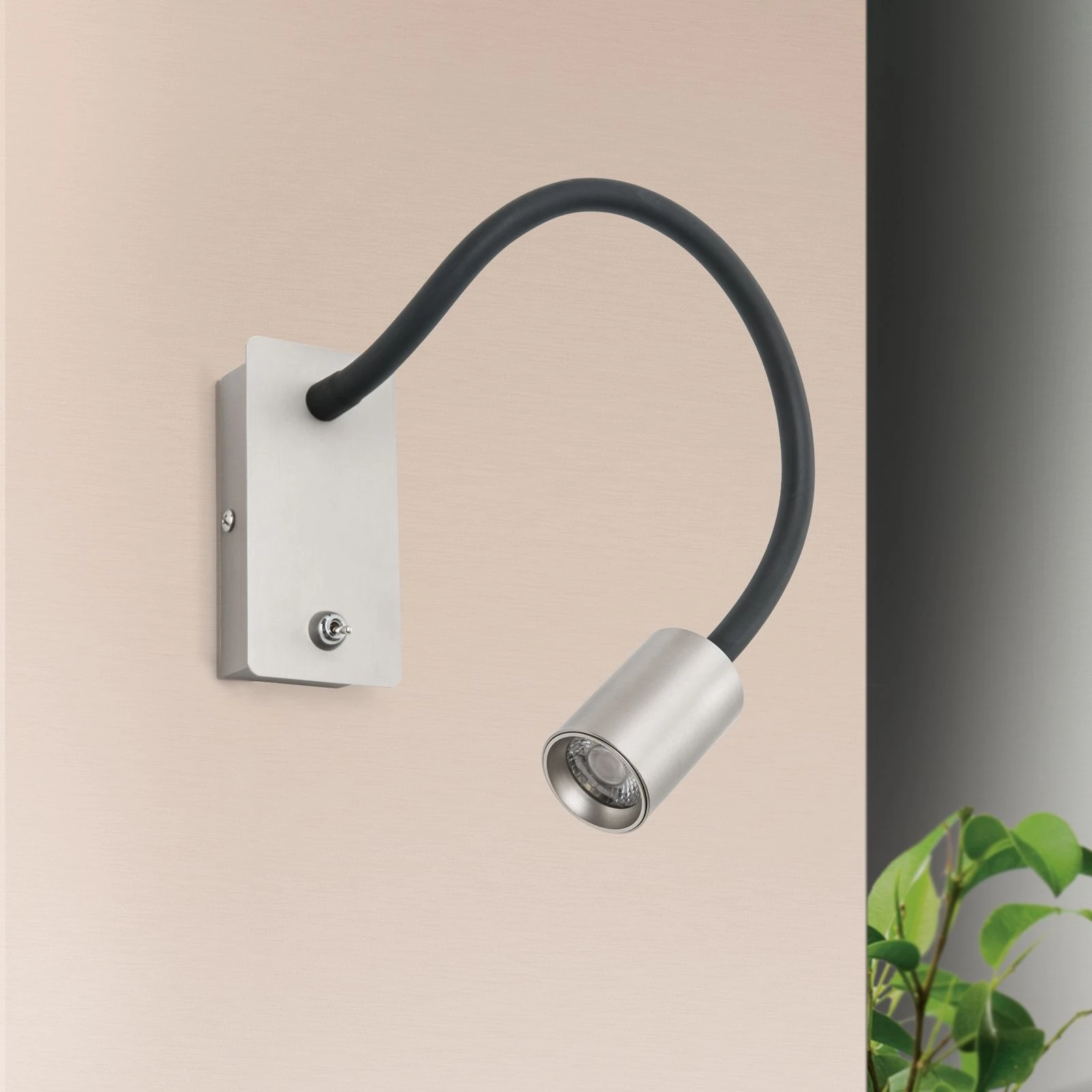 LED lampa za čitanje KURT, saten hrom - 3