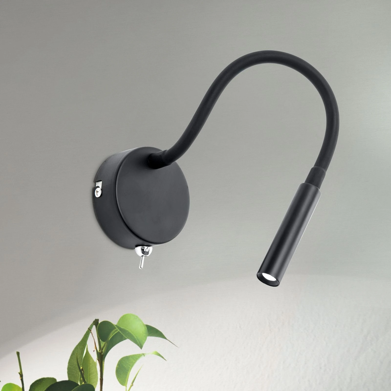 LED lampa za čitanje FLEXI, crna - 2