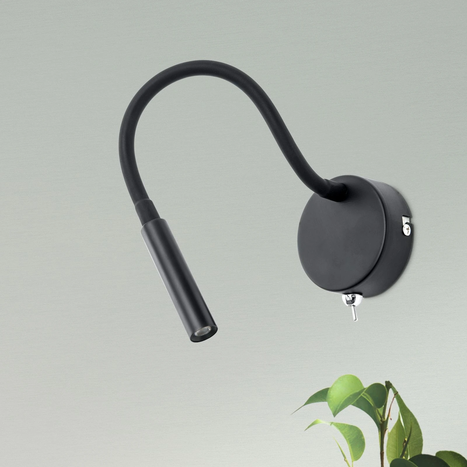 LED lampa za čitanje FLEXI, crna - 3